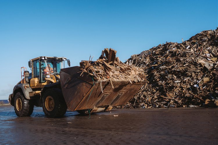 Biomass Fuel Supply with forklift