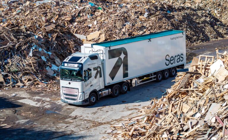 Seras truck with waste wood